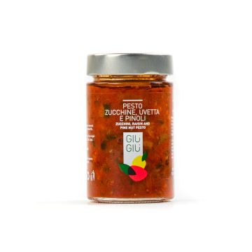 giù giù pesto zucchine uvetta pinoli sicilia sicilino gr. 200 prezzemolo e vitale