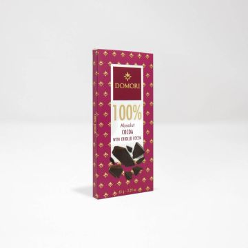 Tavoletta di cioccolato fondente di Cacao Criollo 100% gr. 75